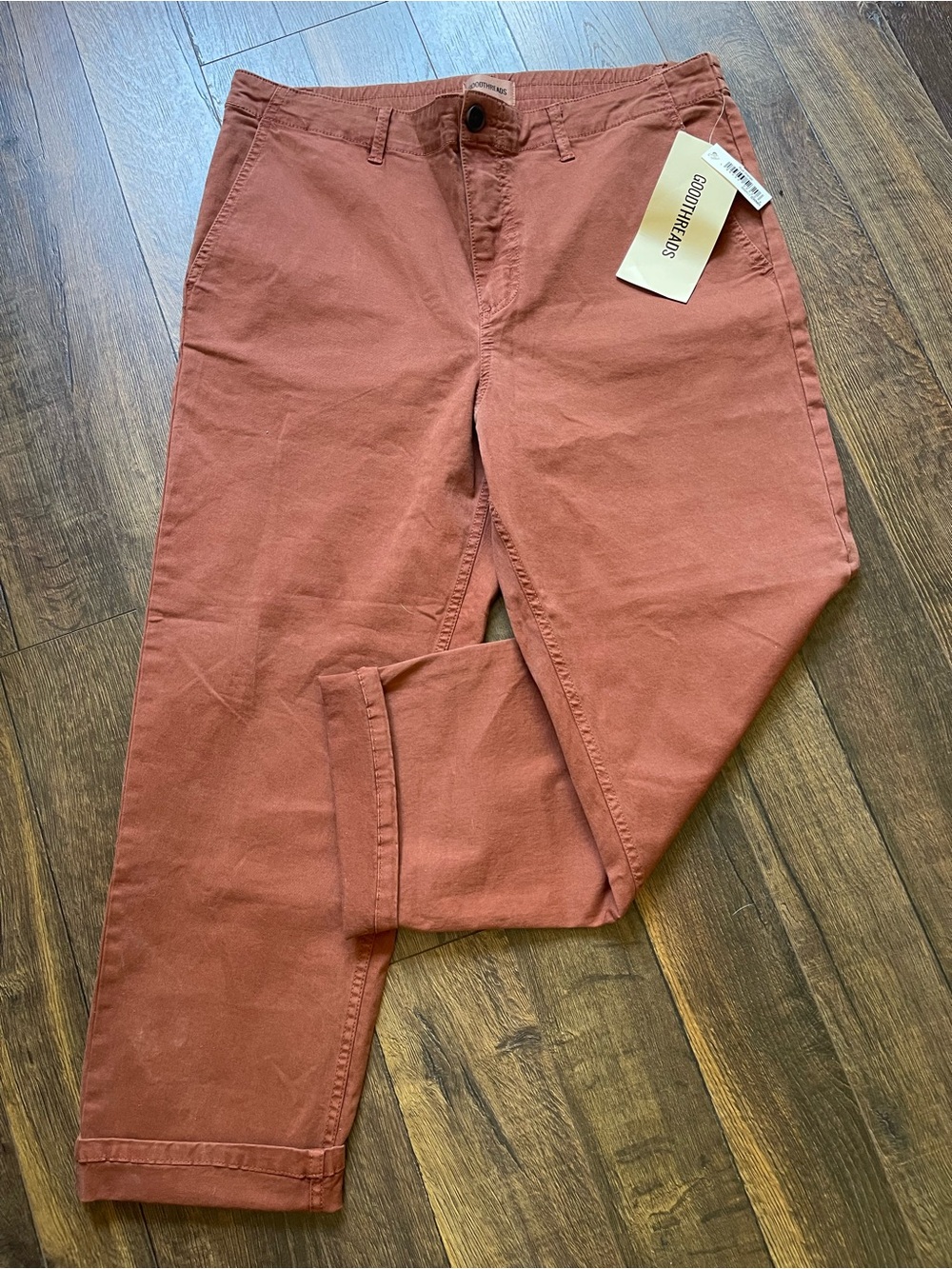 Goodthreads Rust Straight-Leg Pants